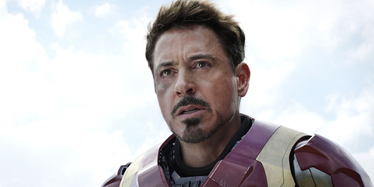 Robert Downey Jr. as Iron Man in Captain America Civil War