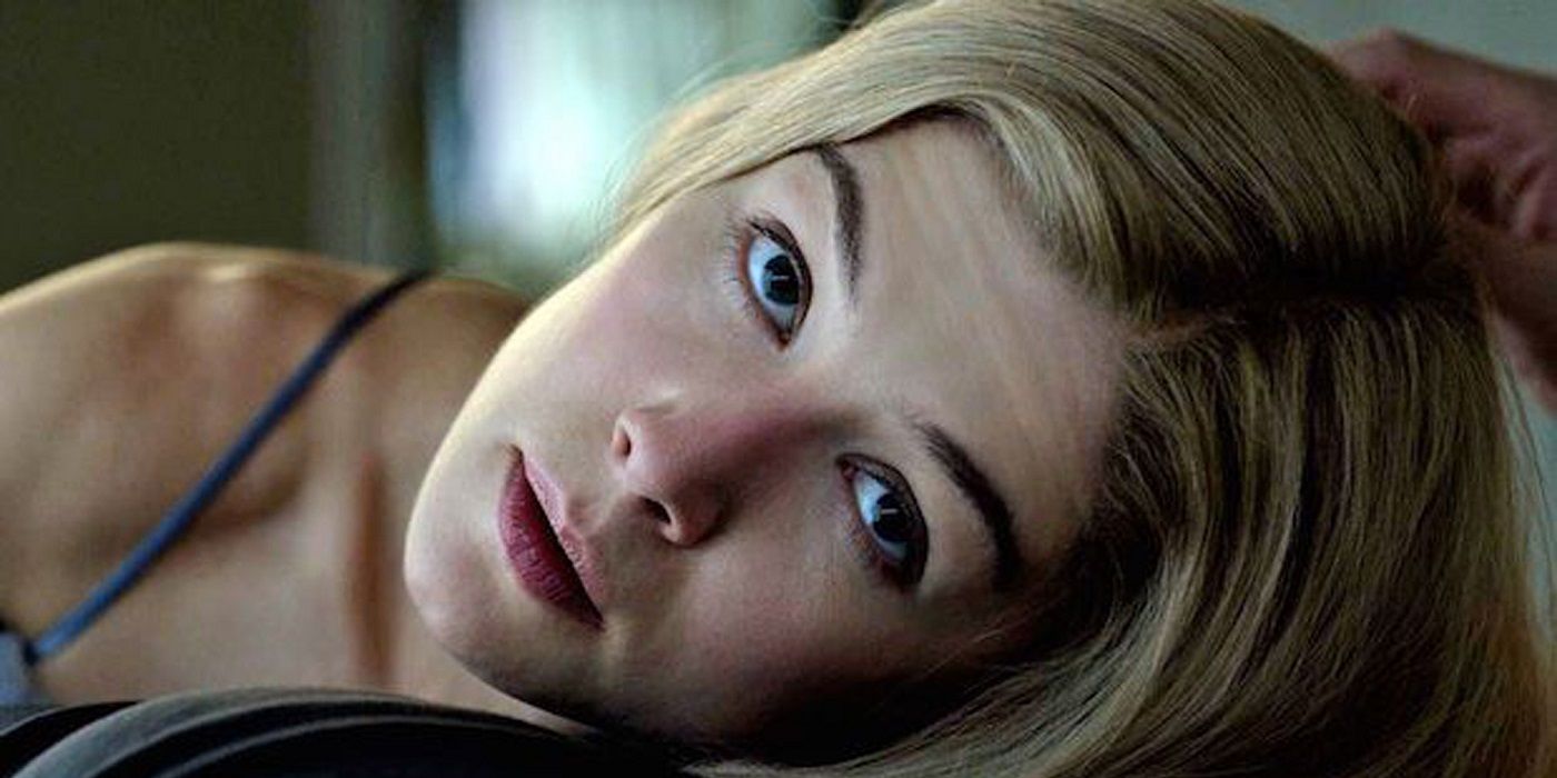 Rosamund Pike in the opening shot of Gone Girl