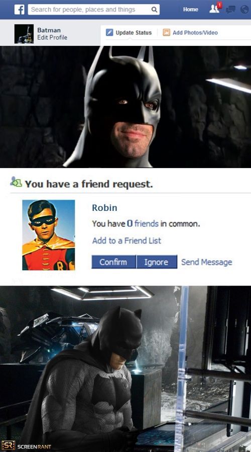 Sad Batman Robin Facebook