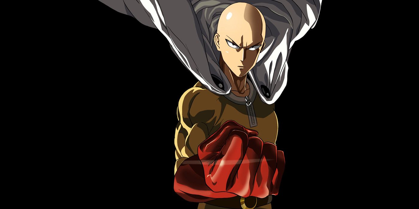 Saitama clenching his fist in One Punch Man
