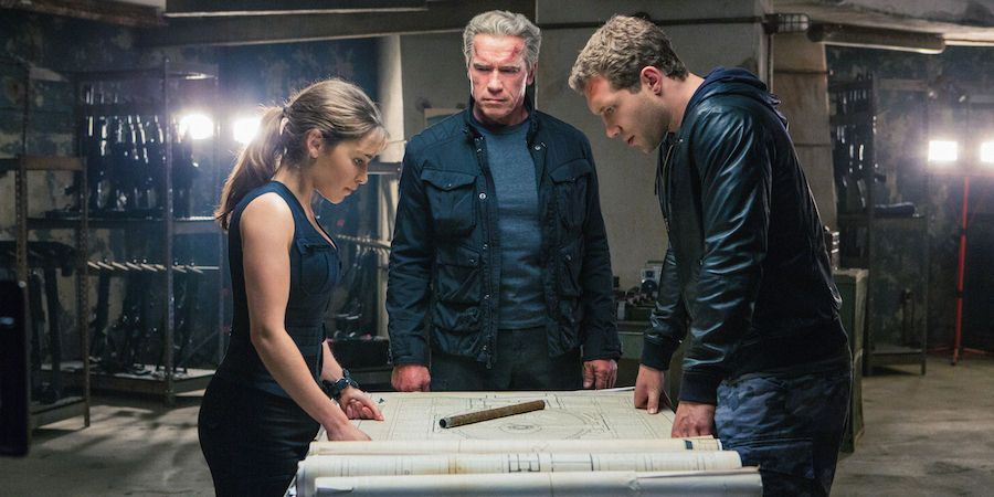 Sarah Connor, Pops and Kyle Reese in Terminator Genisys