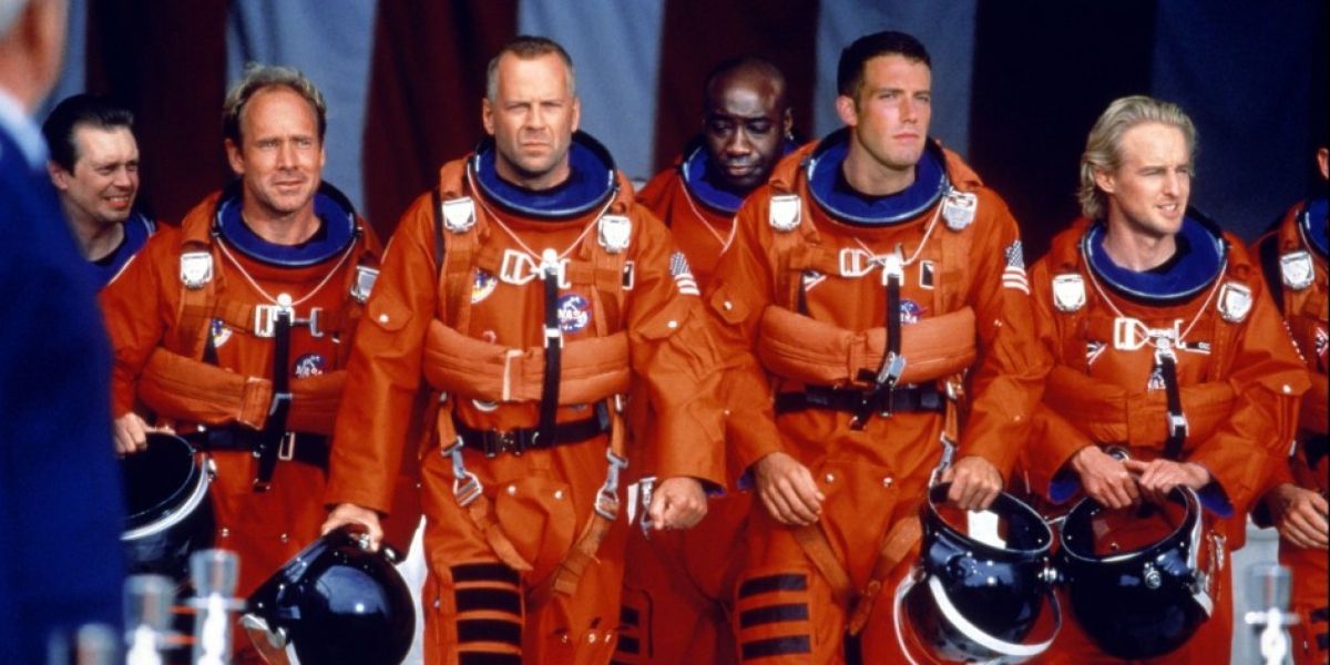 The crew walking to the ship in Armageddon