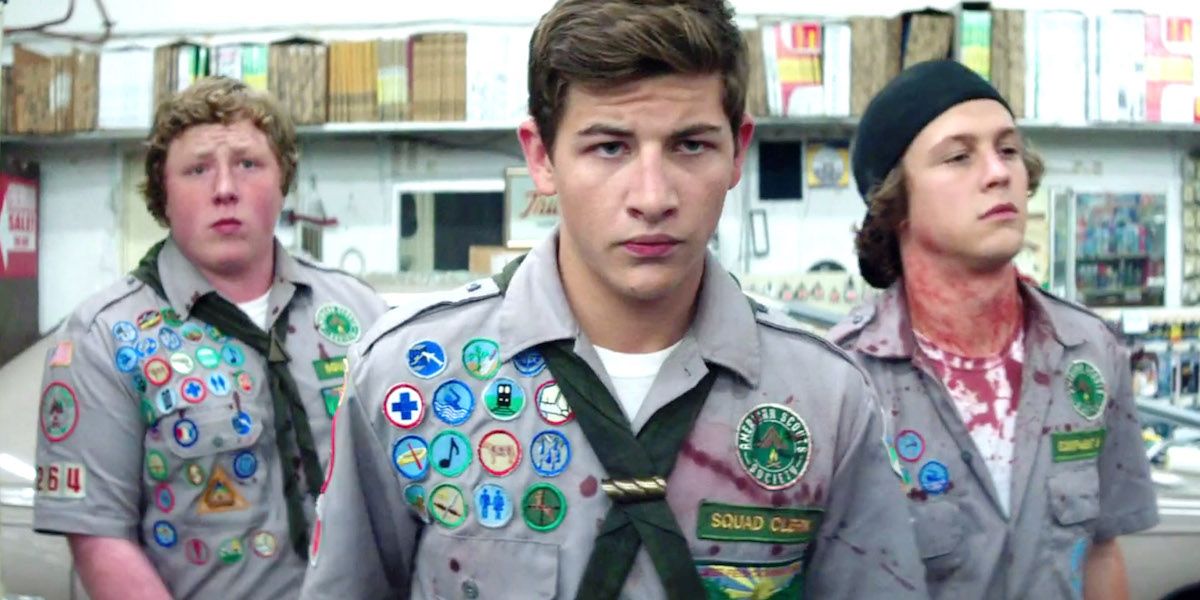 Joey Morgan, Tye Sheridan, and Logan Miller in Scouts Guide to the Zombie Apocalypse