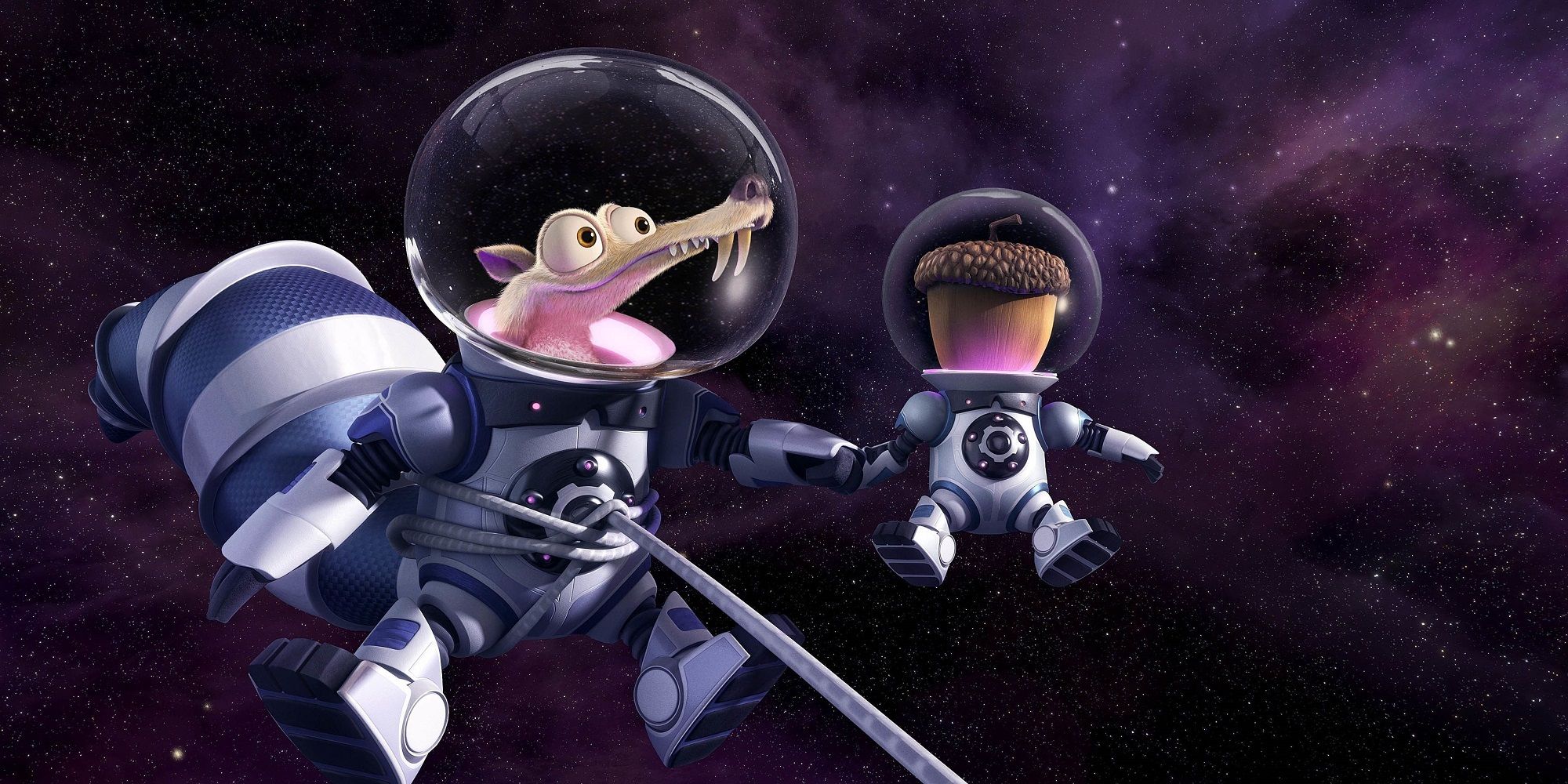 Scrat in floating in space with his acorn in Ice Age Collision Course