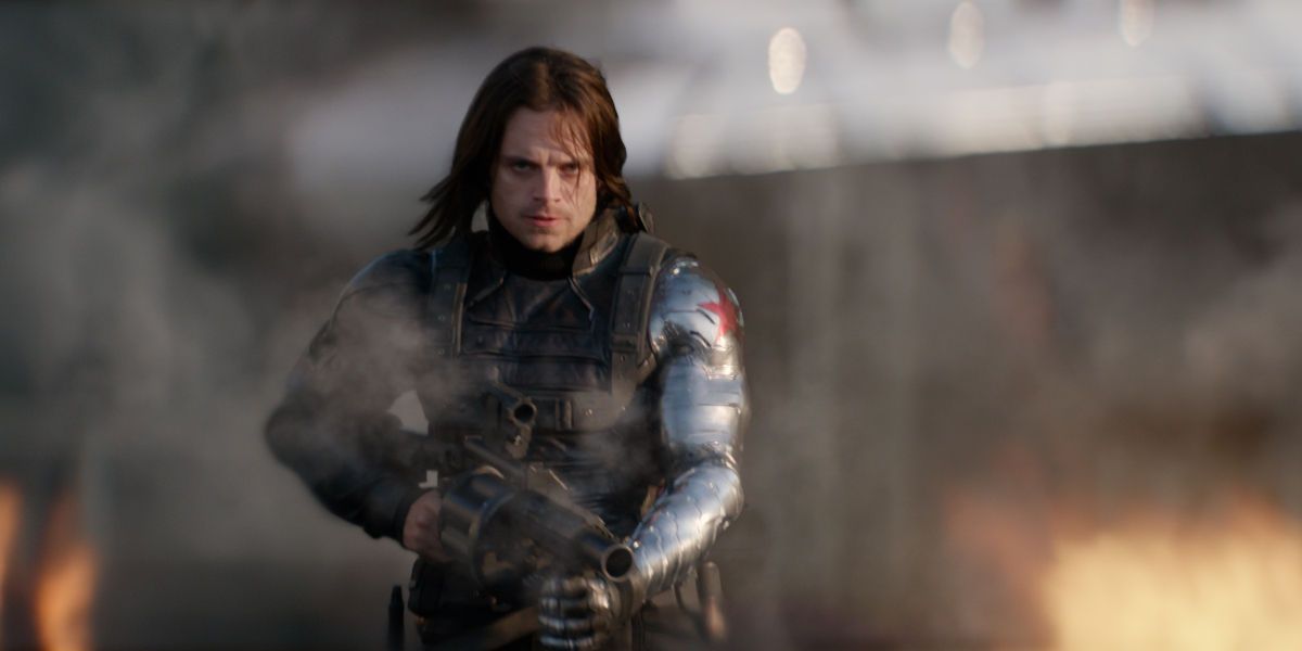 Sebastian Stan as the Winter Soldier in Captain America 2