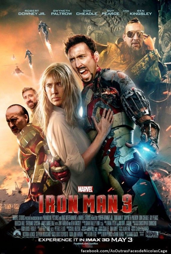 See Nic Cage As Every Character In Iron Man 3