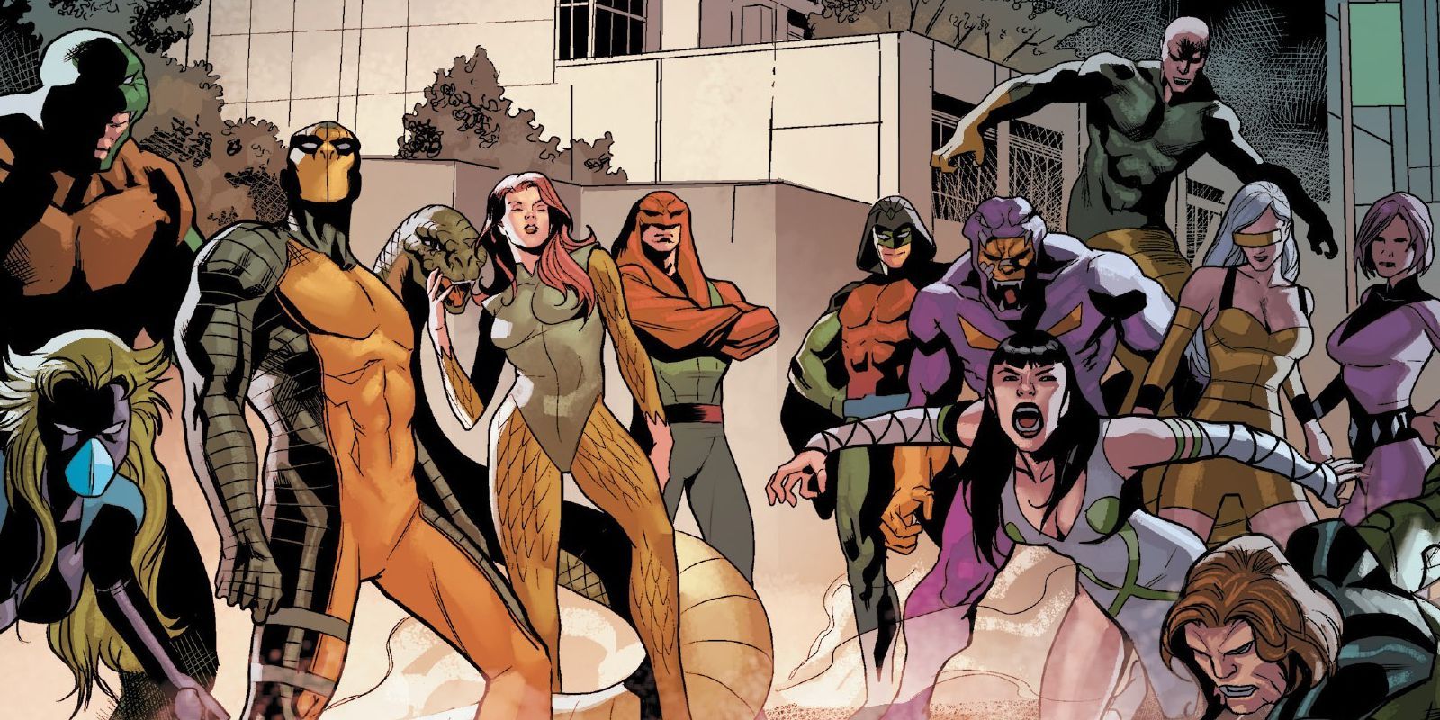 The Serpent Society gathers in a Marvel Comic