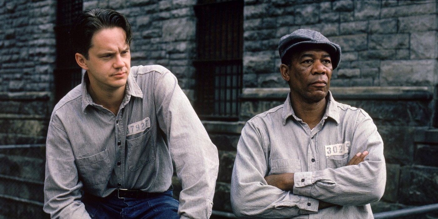 Morgan Freeman e Tim Robbins em A Redenção de Shawshank