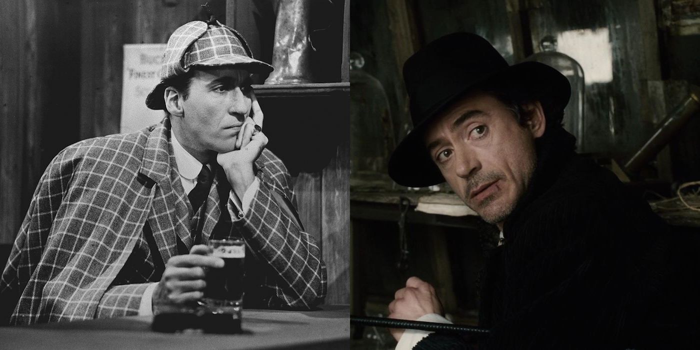 Christopher Lee &amp; Robert Downey, Jr. as Sherlock Holmes