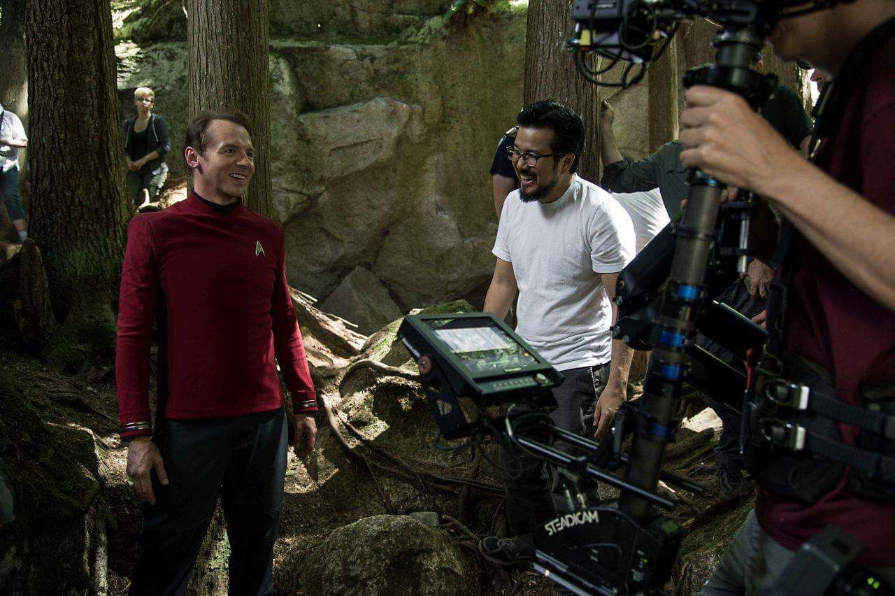 Simon Pegg and Justin Lin in Star Trek Beyond