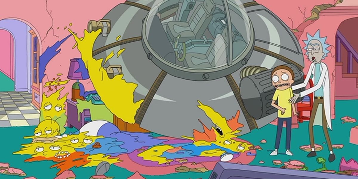 Simpsons Couch Gag Rick and Morty Season 2