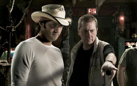 Sin City set - Robert Rodriguez and Frank Millar