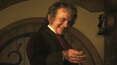 Sir Ian Holm in The Hobbit as Bilbo Baggins