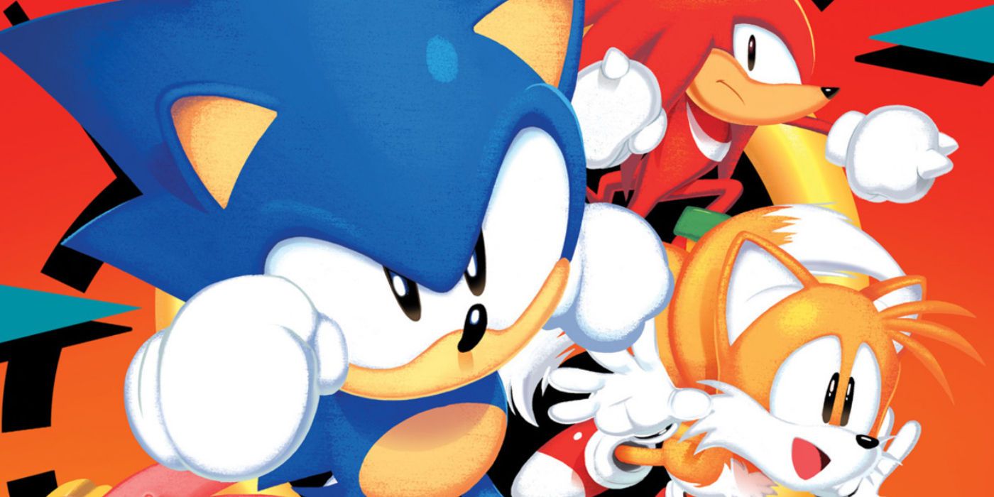 Sonic Tails and Knuckles on the Cover of Sonic Mega Drive