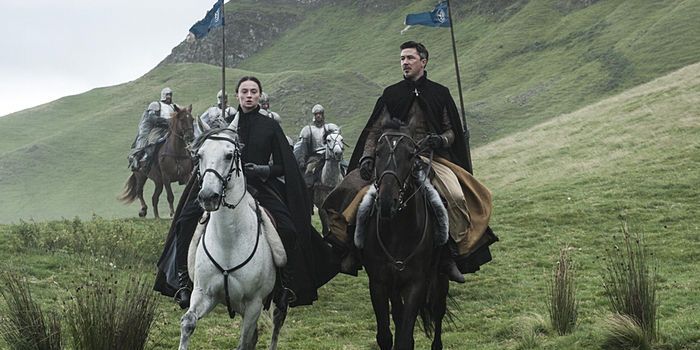 Sophie Turner and Aidan Gillen in Game of Thrones Season 5 Episode 3