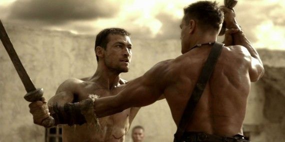 Spartacus and Crixus tangle in Starz Spartacus