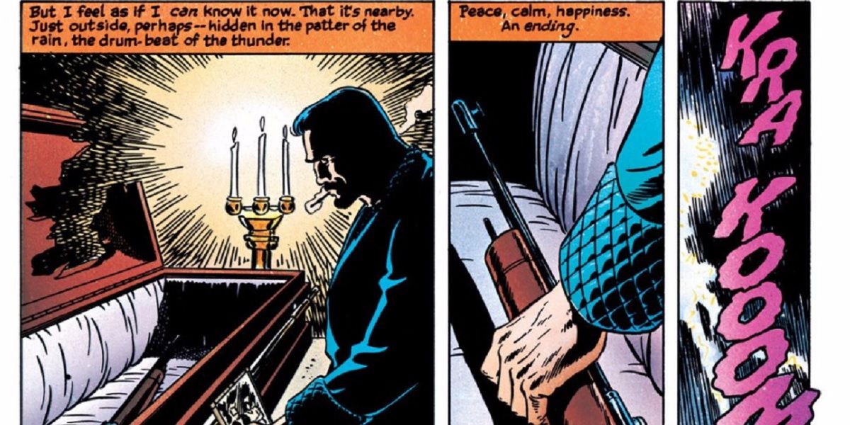 Kraven takes his life in Spider-Man Kraven's Last Hunt comic