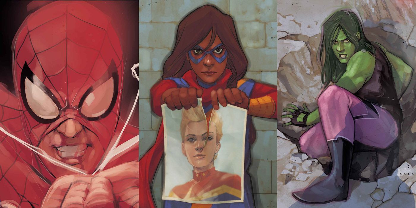 Spider-Man, Ms Marvel, and She-Hulk in Civil War II