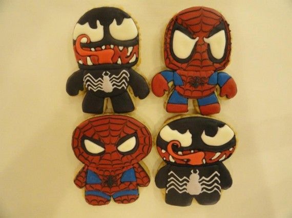 Spider-Man and Venom Cookies