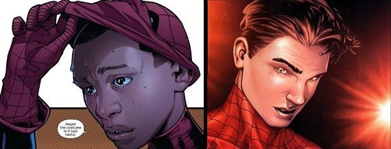 old spider-man peter parker new spider-man miles morales