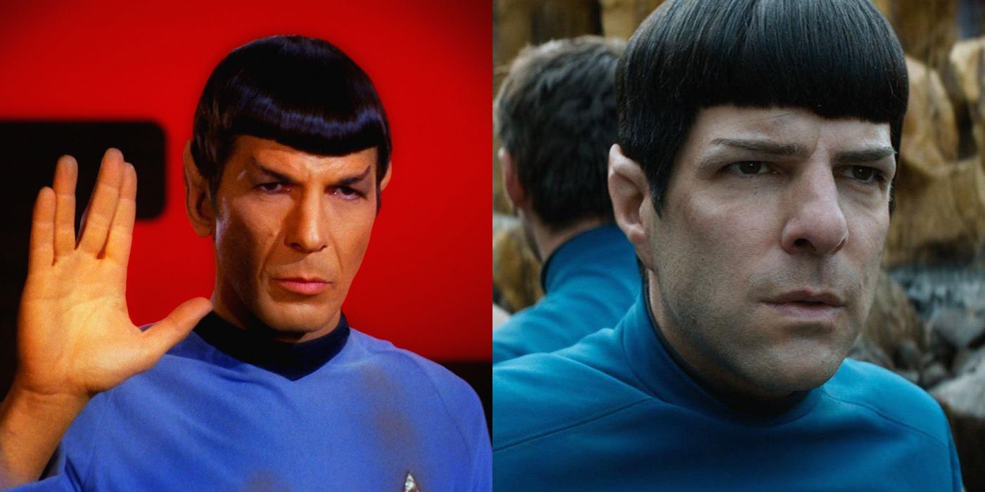 Leonard Nimoy &amp; Zachary Quinto as Spock