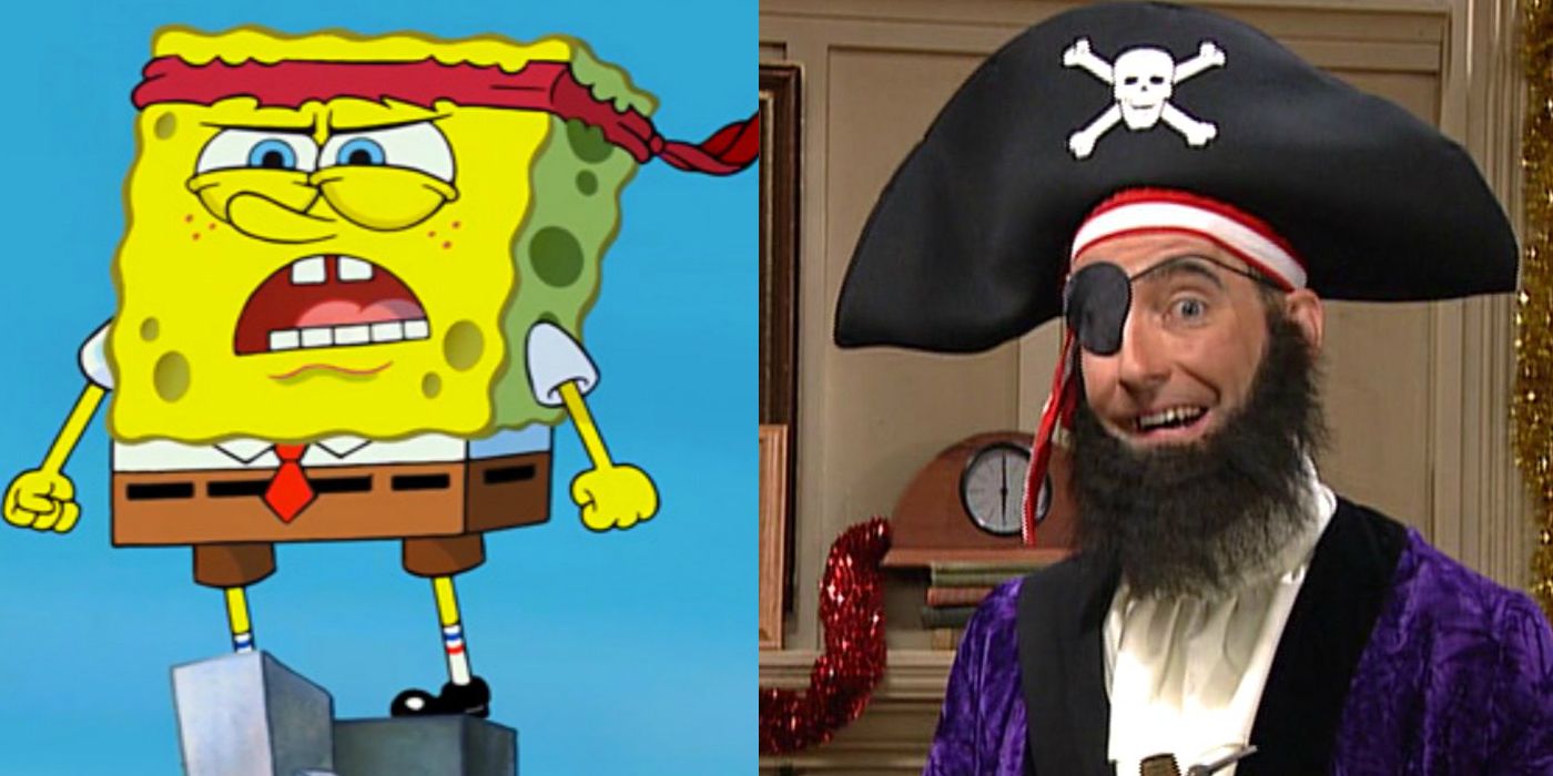 Tom Kenny as SpongeBob Squarepants and Patchy the Pirate