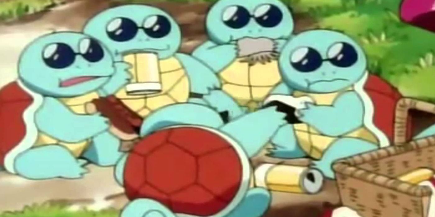 Squirtle Squad Eating a Picnic