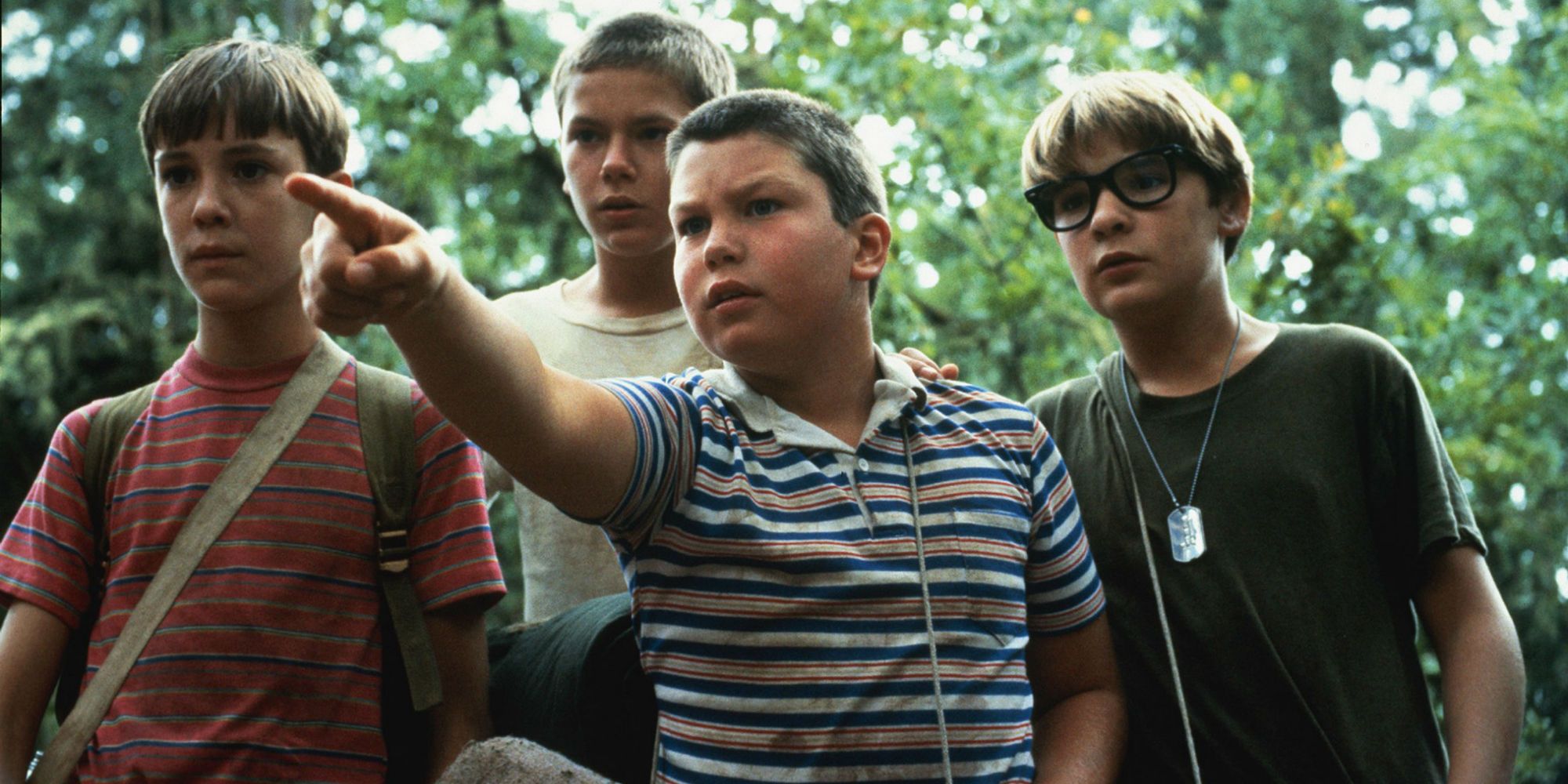 A group of young boys in Stand By Me Stephen King