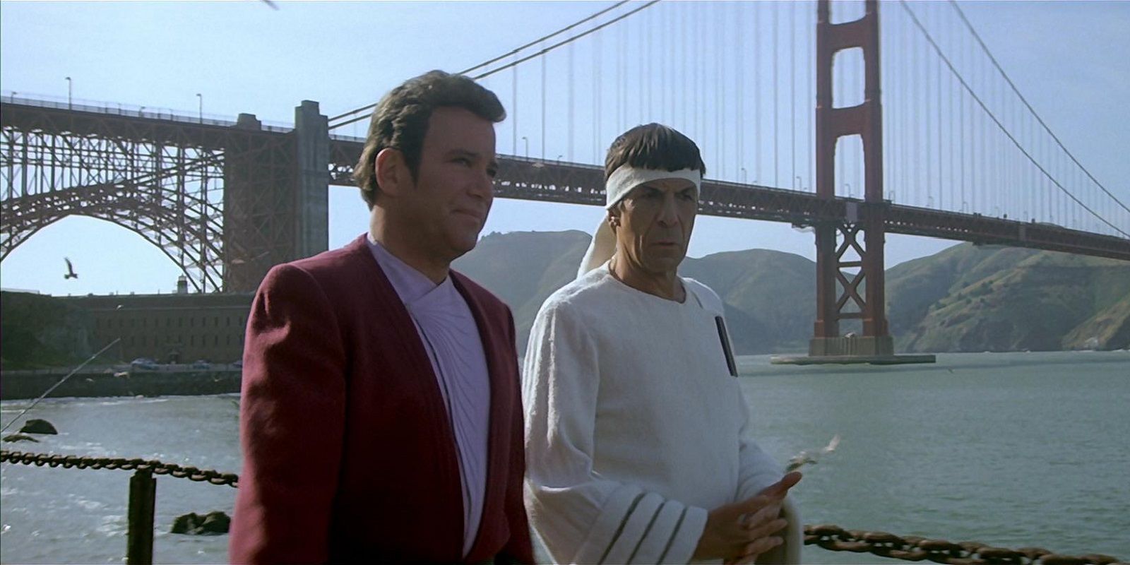 Kirk and Spock in San Francisco in Star Trek