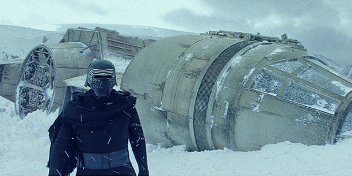Star Wars 7 deleted scene image featuring Kylo Ren