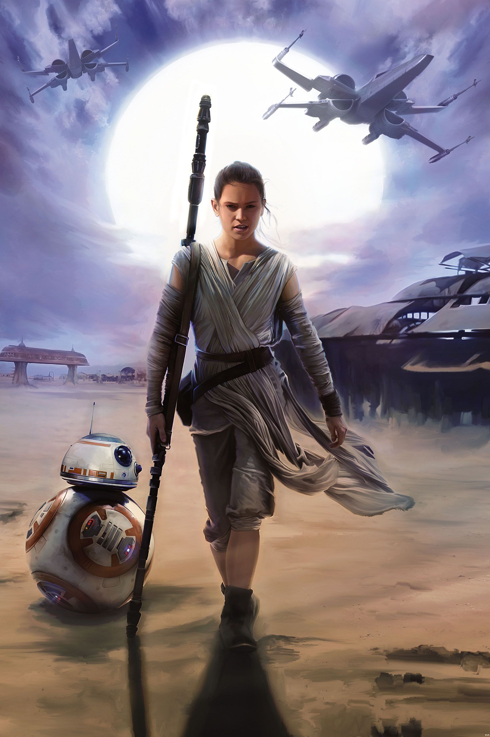 Star Wars 7 Rey Art Poster
