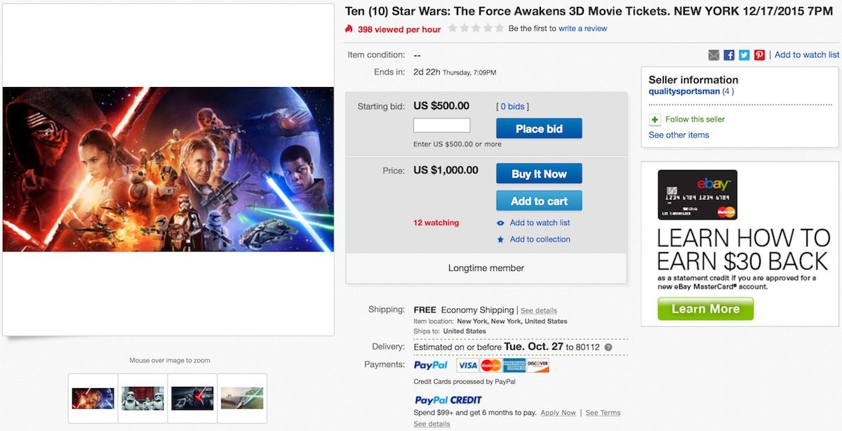 Star Wars 7 Tickets Online Pre Orders