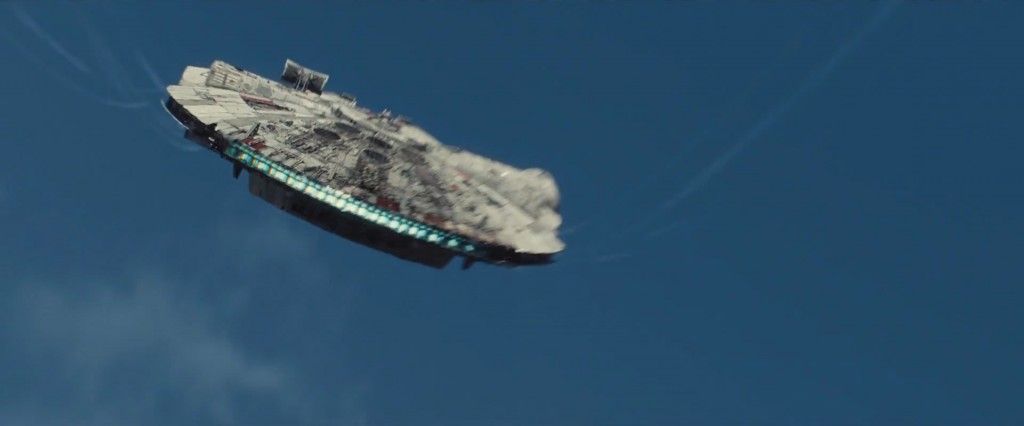 Star Wars 7 Trailer Photo - Millienium Falcon Sky