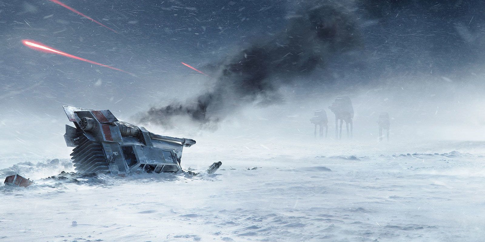 Star Wars: Battlefront - Crashed Snowspeeder on Hoth