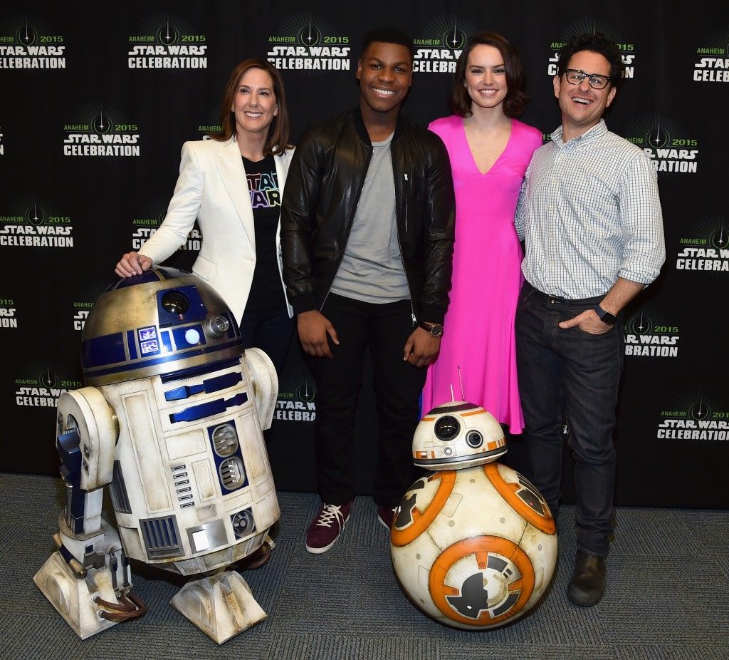 Star Wars Celebration 2015 - Kathleen Kennedy, JJ Abrams, John Boyega, Daisy Ridley, BB8 and R2-D2