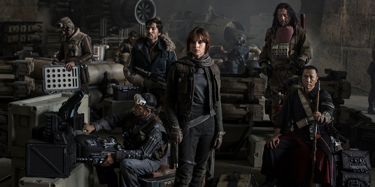 Star Wars Rogue One Set Image with Main Cast D23