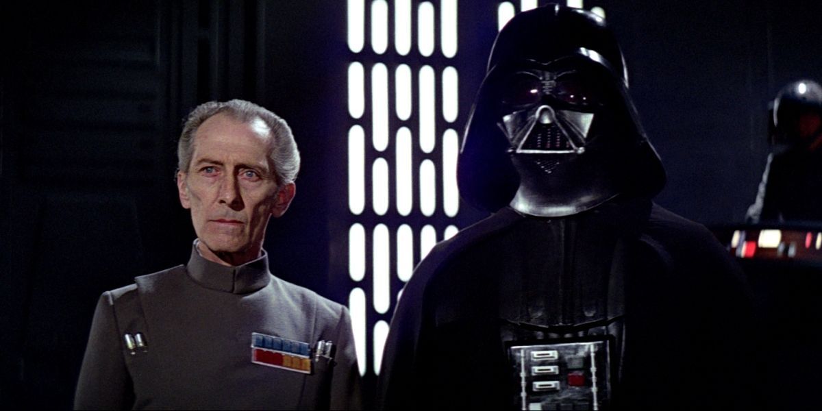 Star Wars Tarkin Darth Vader watch on as Alderaan is destroyed by the Death Star