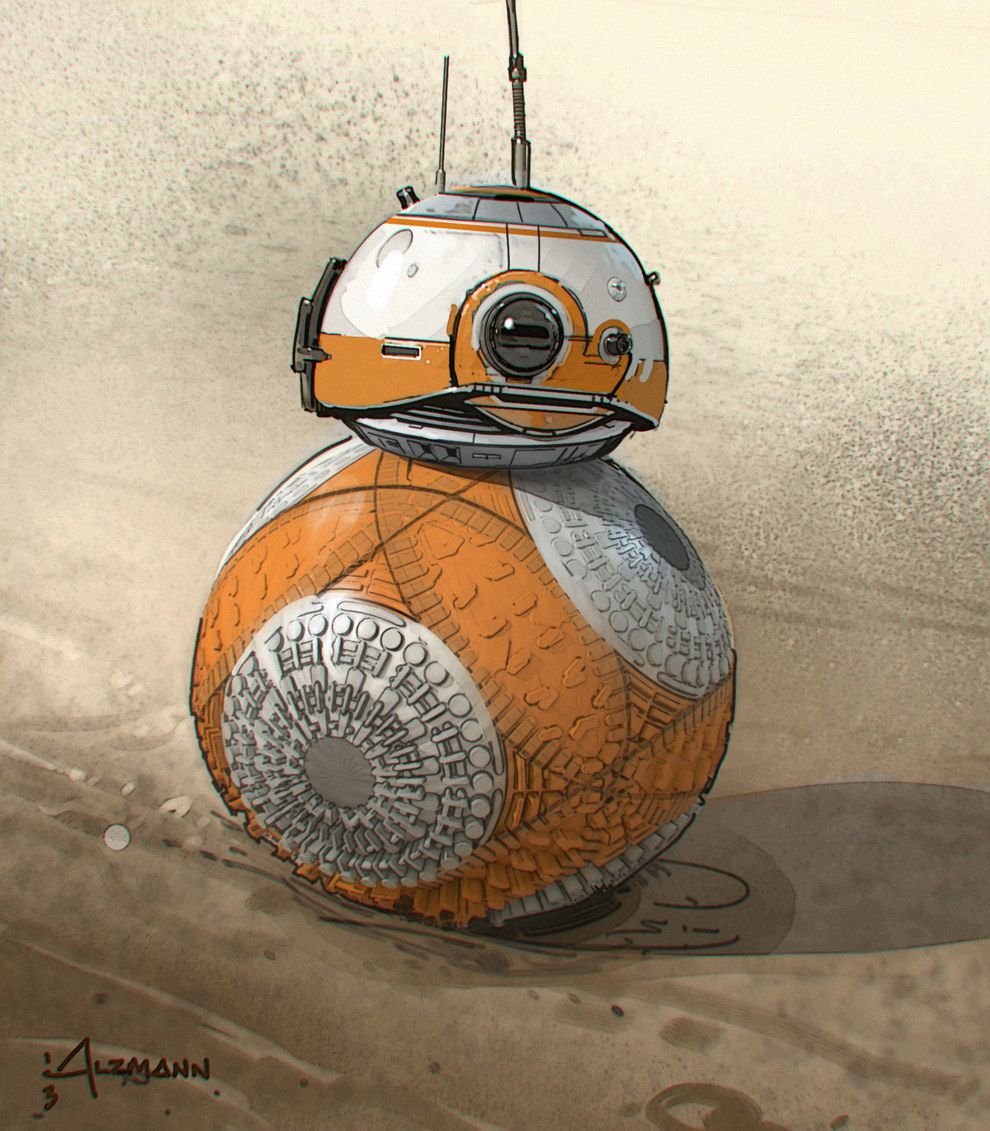 Star Wars The Force Awakens Concept Art Reveals Alternate BB 8