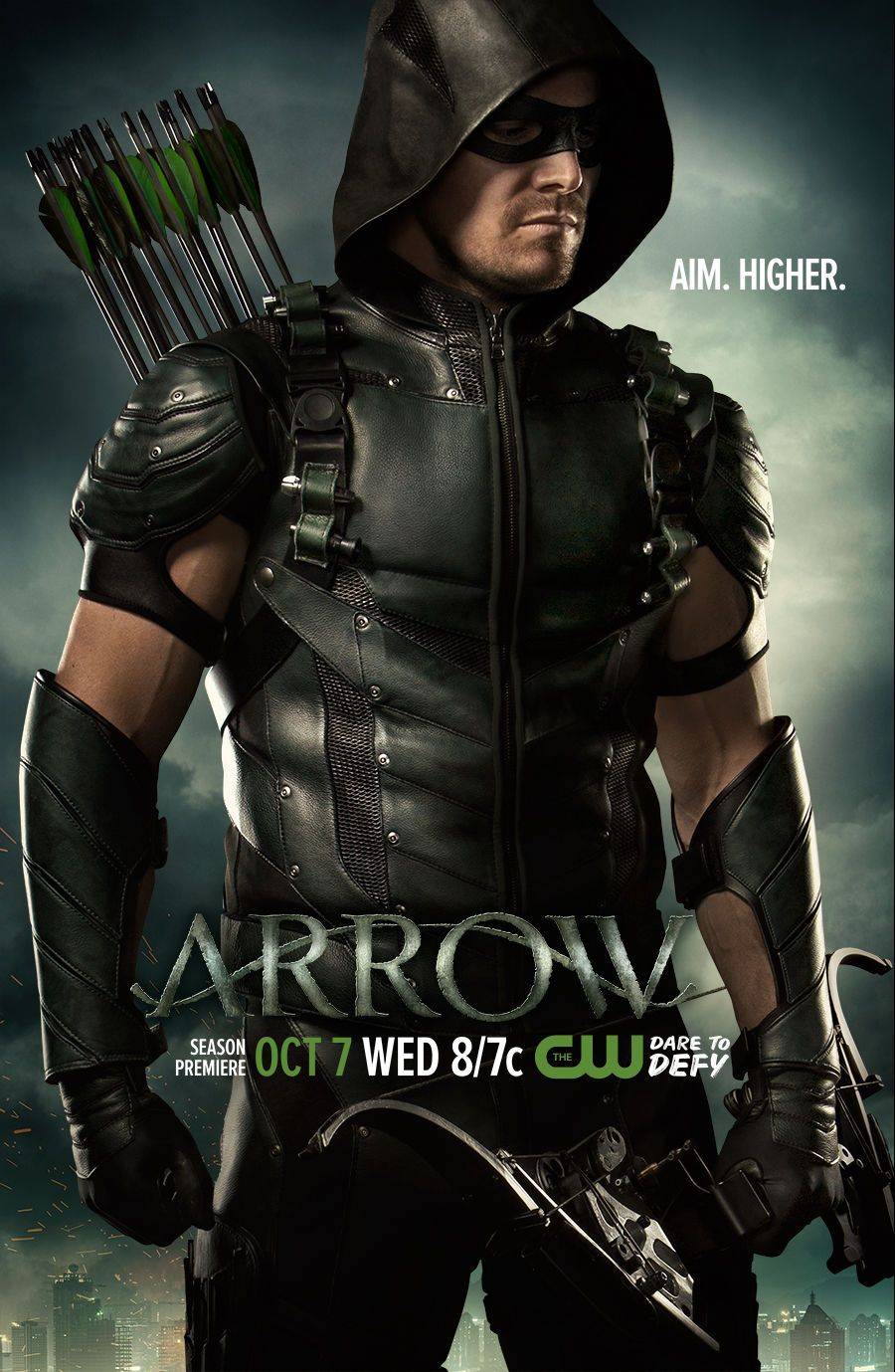 Stephen Amell Arrow Season 4 Poster Aim Higher