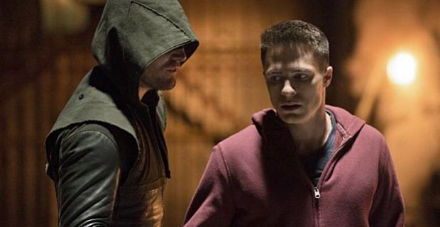 Stephen Amell and Colton Haynes in Arrow Season 2 Episode 12