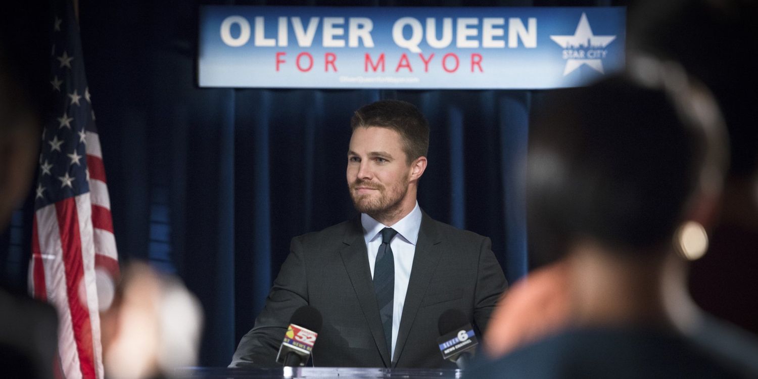 Stephen Amell as Oliver Queen in Arrow