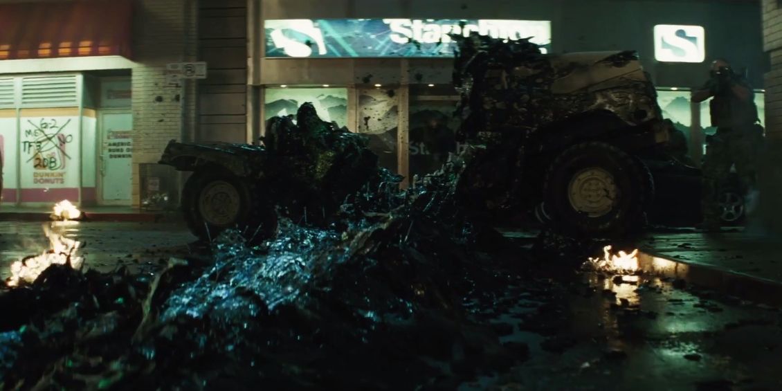 Suicide Squad Trailer City Melted Truck
