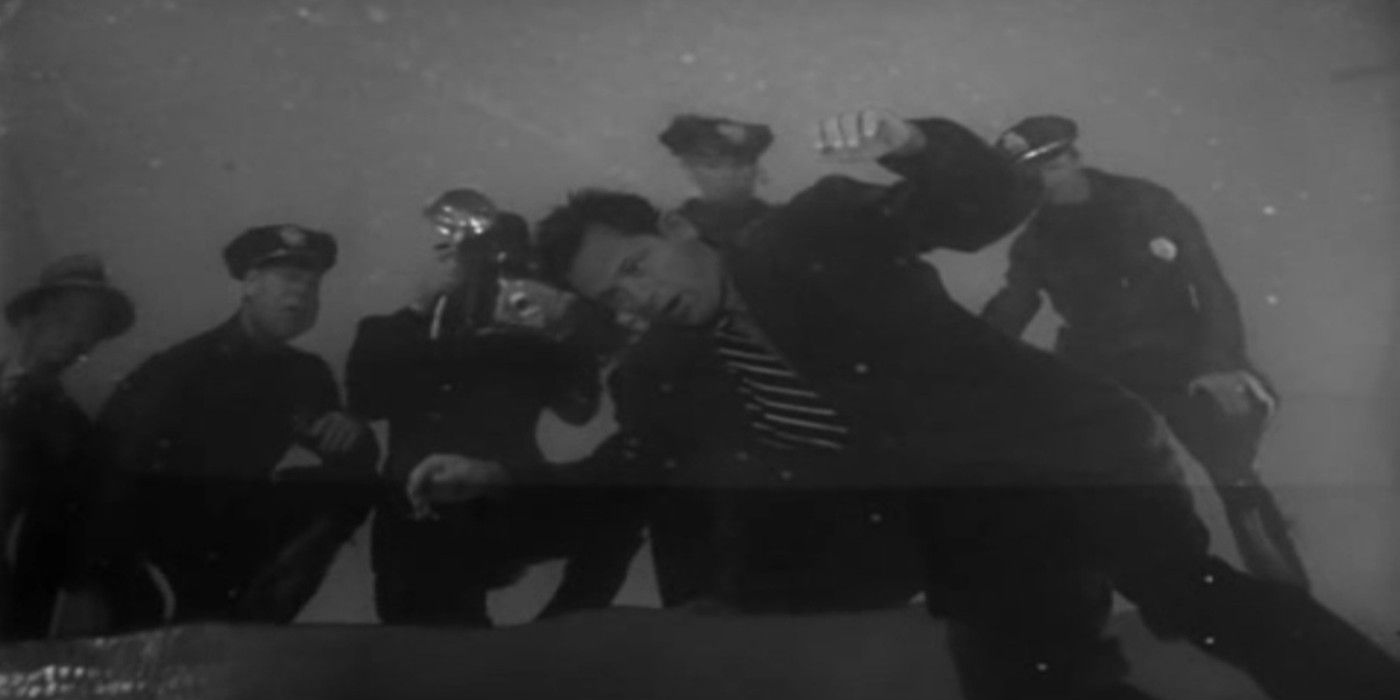 Joe floating face down in the pool from Sunset Boulevard 