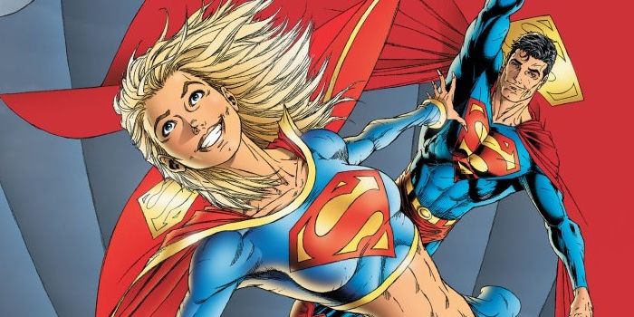 Supergirl and Superman Comic Art