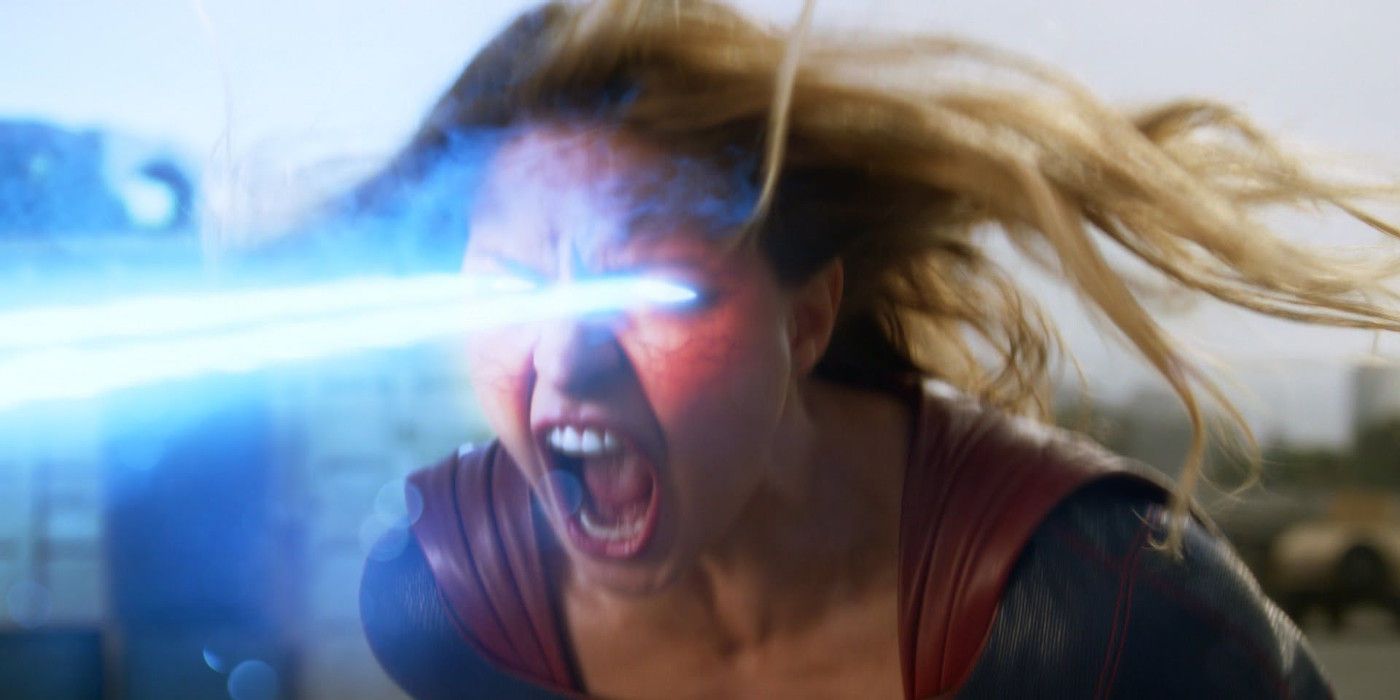 Supergirl (Melissa Benoist) Uses Heat Vision Supergirl Season 1