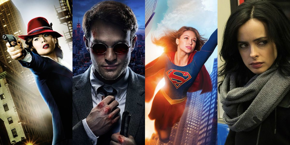 Superhero TV 2015 Agent Carter Daredevil Supergirl Jessica Jones