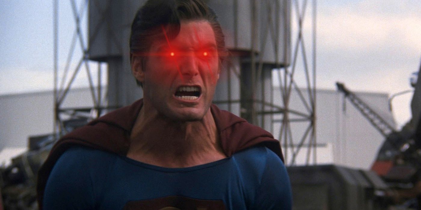 Christopher Reeve turning bad in Superman III.