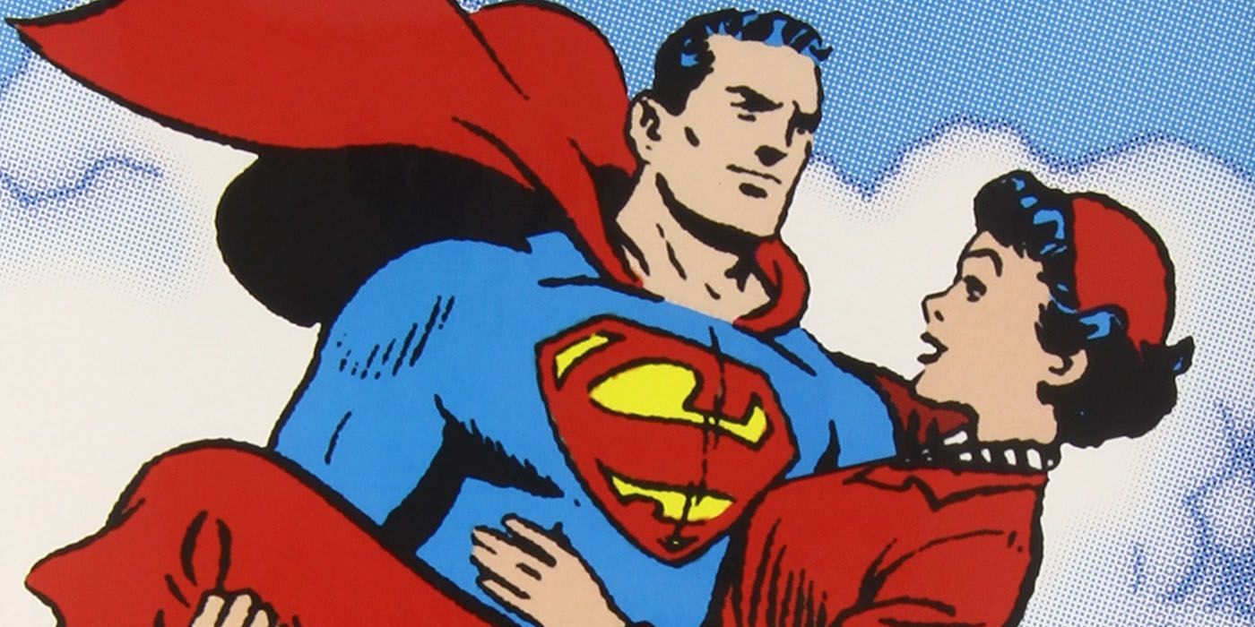 Superman carrying Lois Lane classic comic
