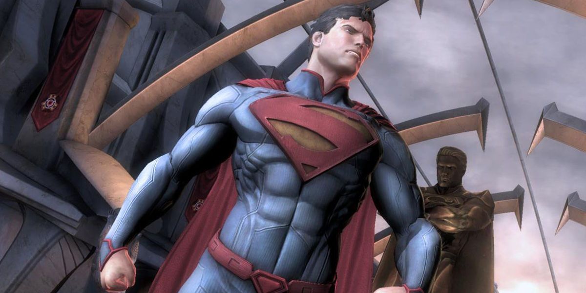 Superman sticking his chest out in Injustice Gods Among Us