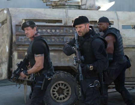 Sylvester Stallone and his Castmates in The Expendables 2